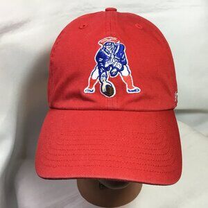 '47 New England Patriots Clean Up Legacy Red Adjustable Strap Hat Cap